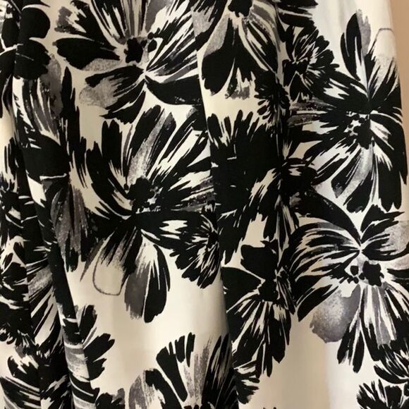 Rebecca Taylor Splashy Floral Culotte Black White Wide Leg 2 - Picture 6 of 12